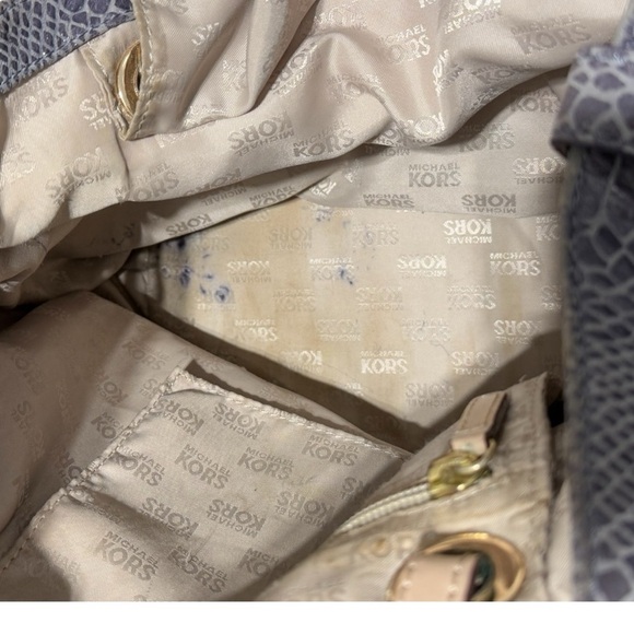 Michael Kors Snake-print Leather Handbag Tote - Picture 10 of 12